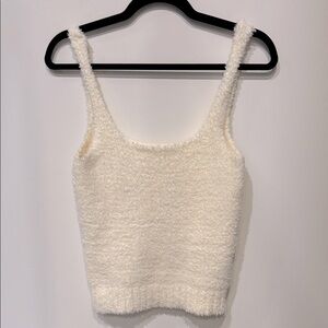 Skims cozy White Fuzzy Tank Top
